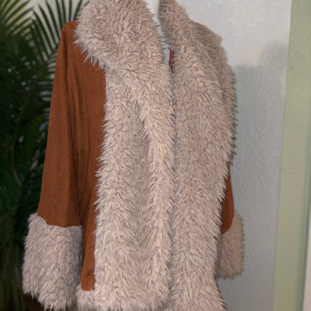 SHEIN Open Front Teddy Coat - Size medium